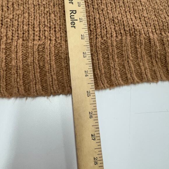 Aerie Sweater Womens Small Orange Crew Neck Knit Oversized Wool Blend - Picture 7 of 8